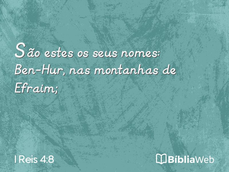 I Reis 4:8 em imagem para compartilhar