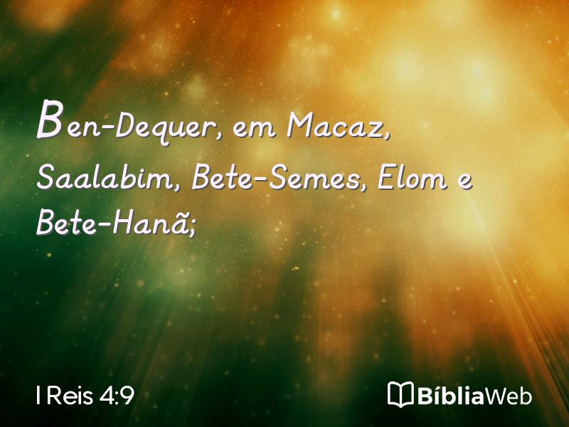 I Reis 4:9 em imagem para compartilhar