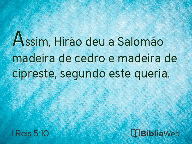 I Reis 5:10 em imagem para compartilhar