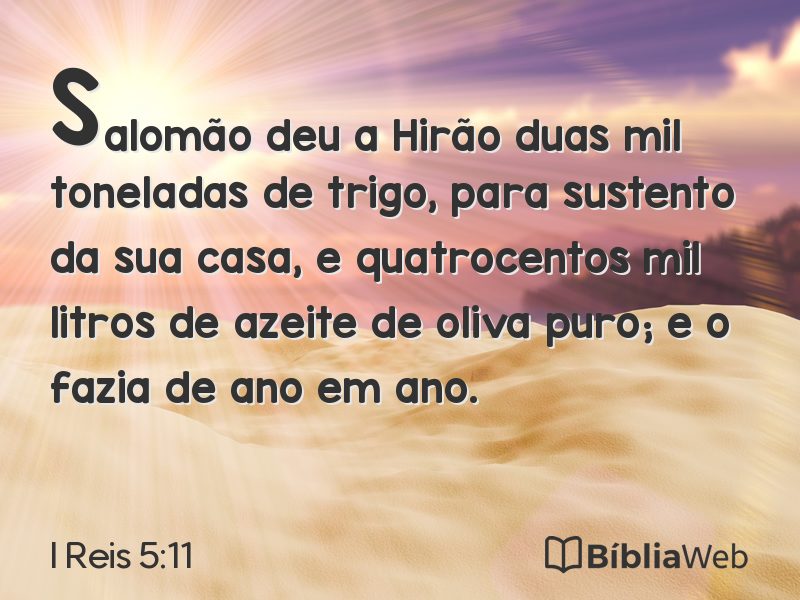I Reis 5:11 em imagem para compartilhar