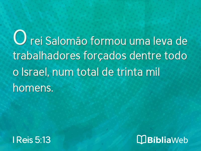 I Reis 5:13 em imagem para compartilhar