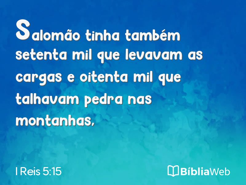 I Reis 5:15 em imagem para compartilhar