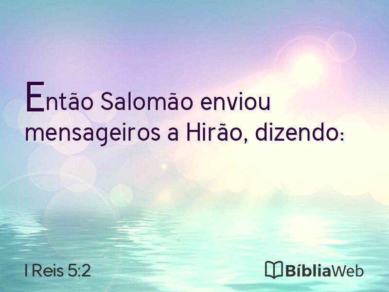 I Reis 5:2 em imagem para compartilhar