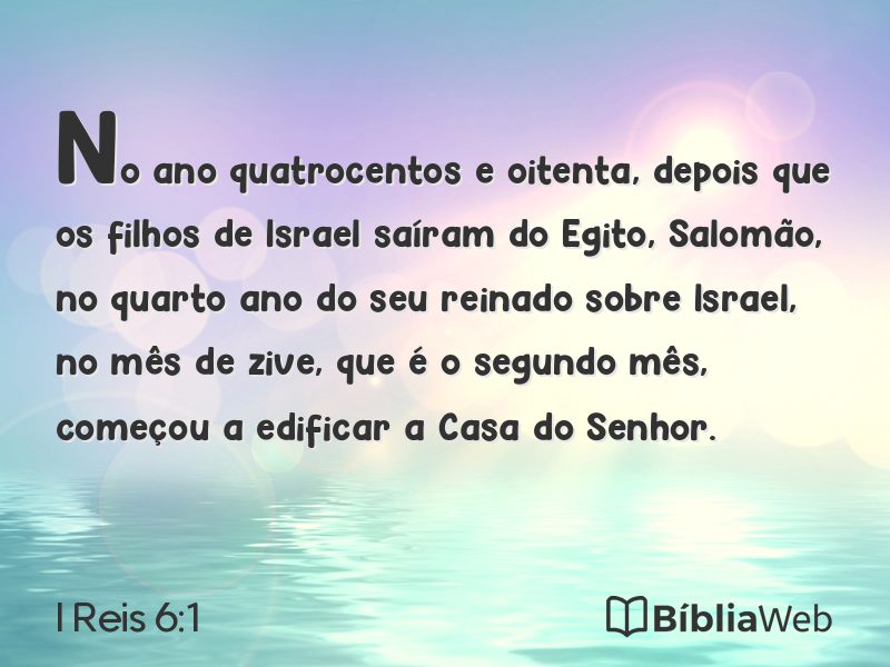 I Reis 6:1 em imagem para compartilhar