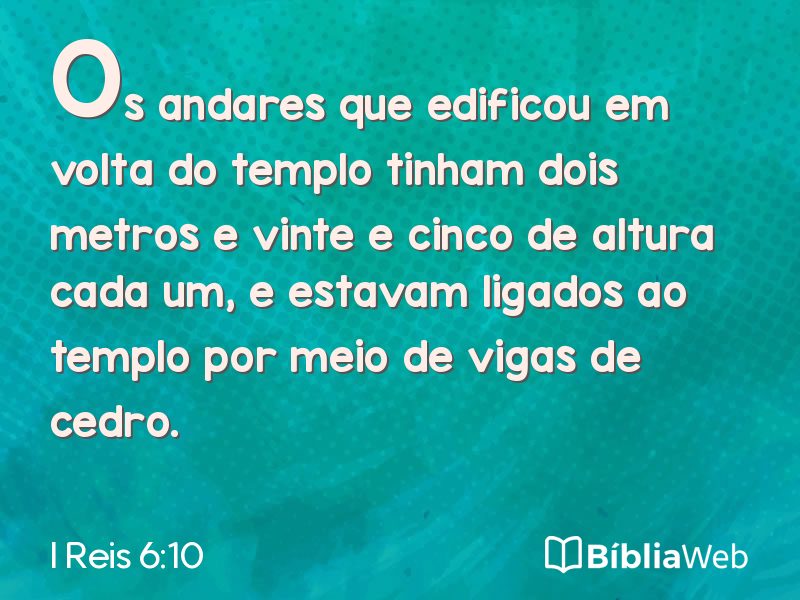 I Reis 6:10 em imagem para compartilhar