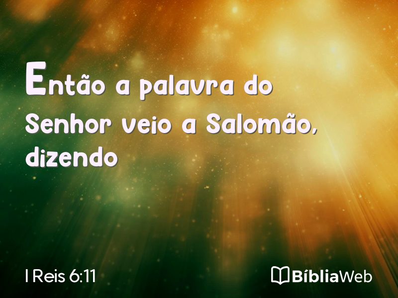 I Reis 6:11 em imagem para compartilhar