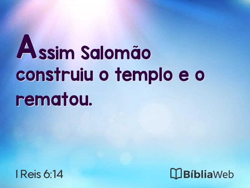 I Reis 6:14 em imagem para compartilhar