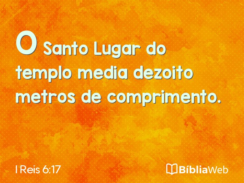 I Reis 6:17 em imagem para compartilhar