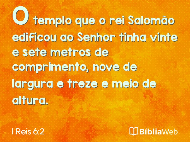 I Reis 6:2 em imagem para compartilhar