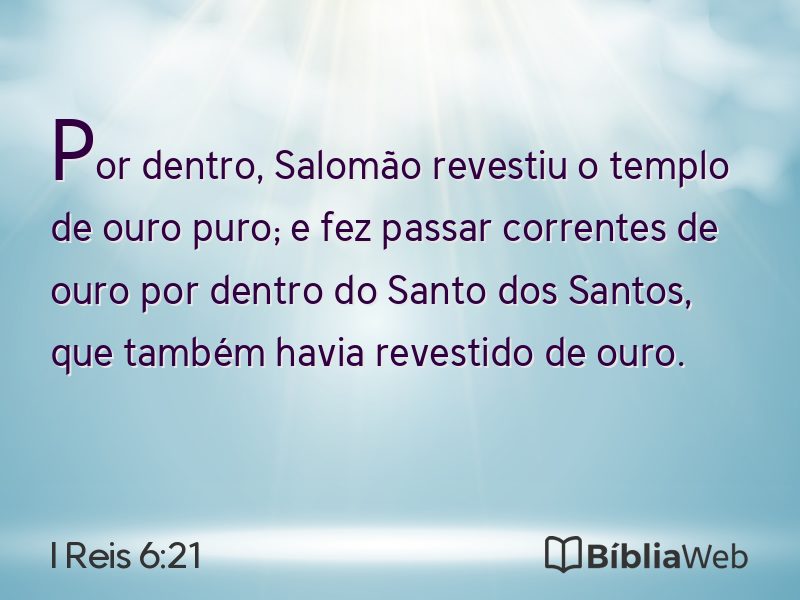 I Reis 6:21 em imagem para compartilhar