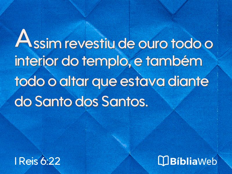 I Reis 6:22 em imagem para compartilhar