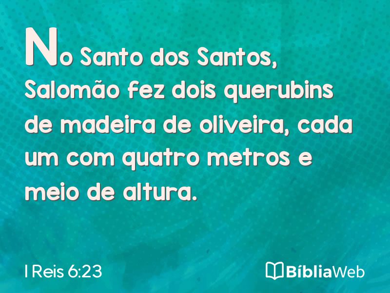 I Reis 6:23 em imagem para compartilhar