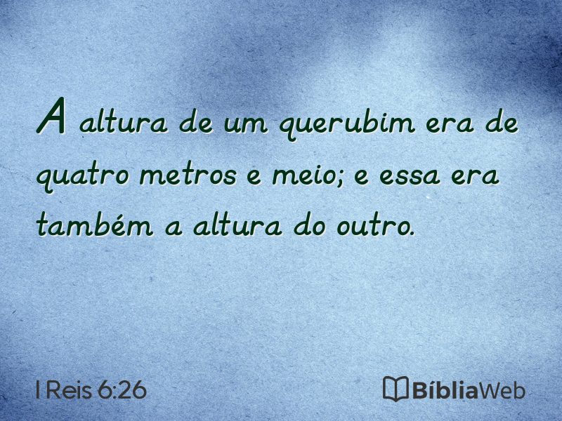 I Reis 6:26 em imagem para compartilhar