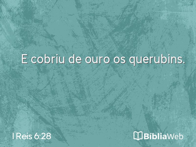I Reis 6:28 em imagem para compartilhar