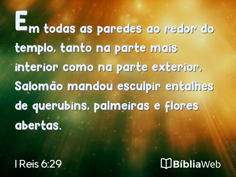 I Reis 6:29 em imagem para compartilhar