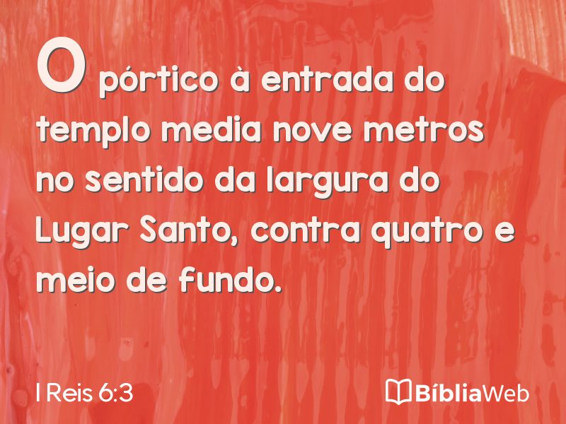 I Reis 6:3 em imagem para compartilhar