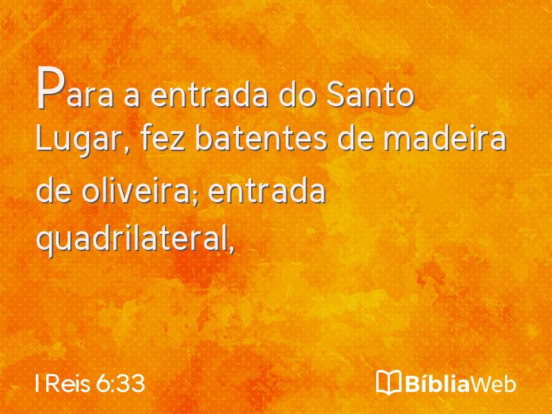 I Reis 6:33 em imagem para compartilhar
