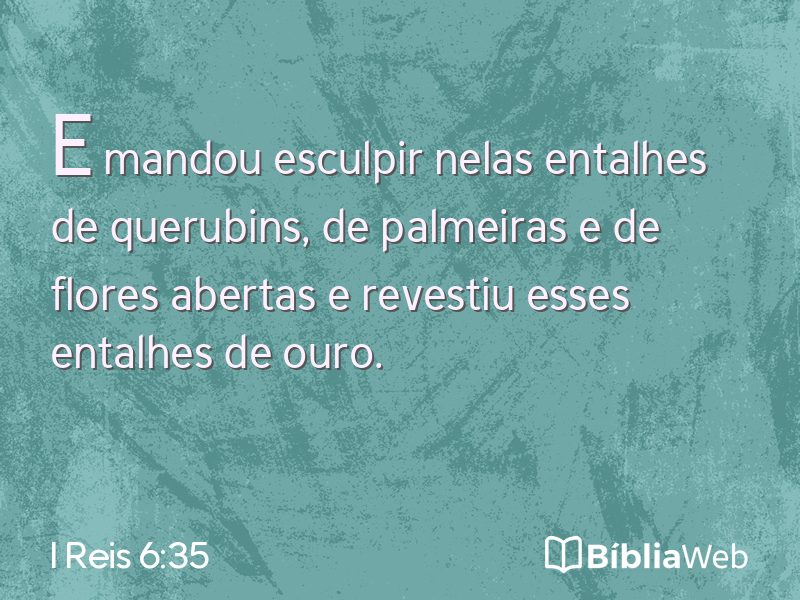 I Reis 6:35 em imagem para compartilhar