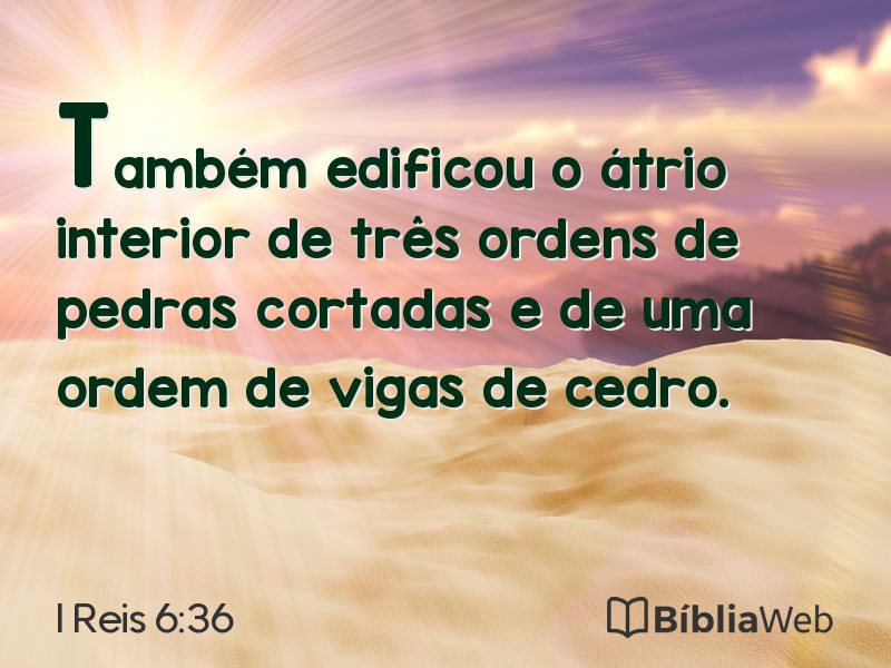 I Reis 6:36 em imagem para compartilhar