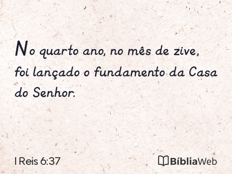 I Reis 6:37 em imagem para compartilhar