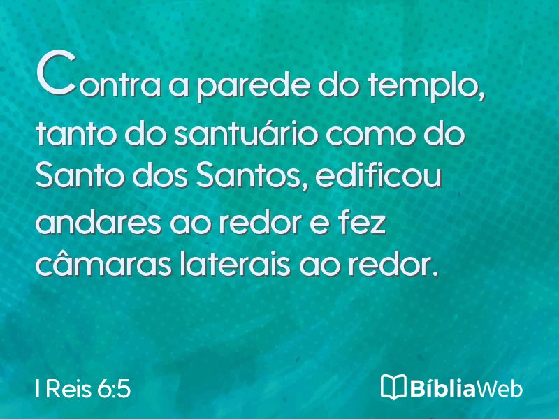 I Reis 6:5 em imagem para compartilhar