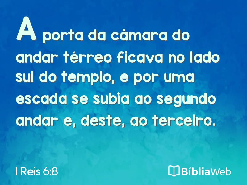 I Reis 6:8 em imagem para compartilhar