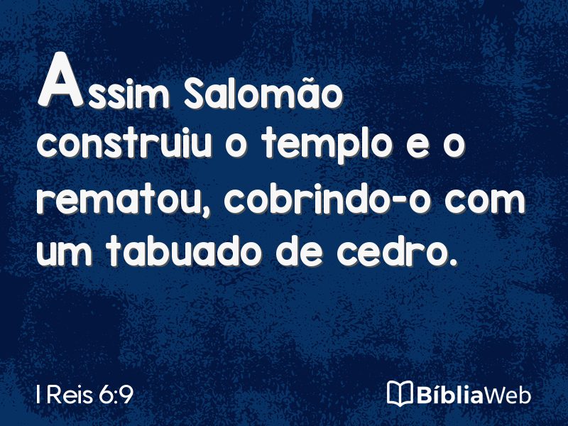 I Reis 6:9 em imagem para compartilhar
