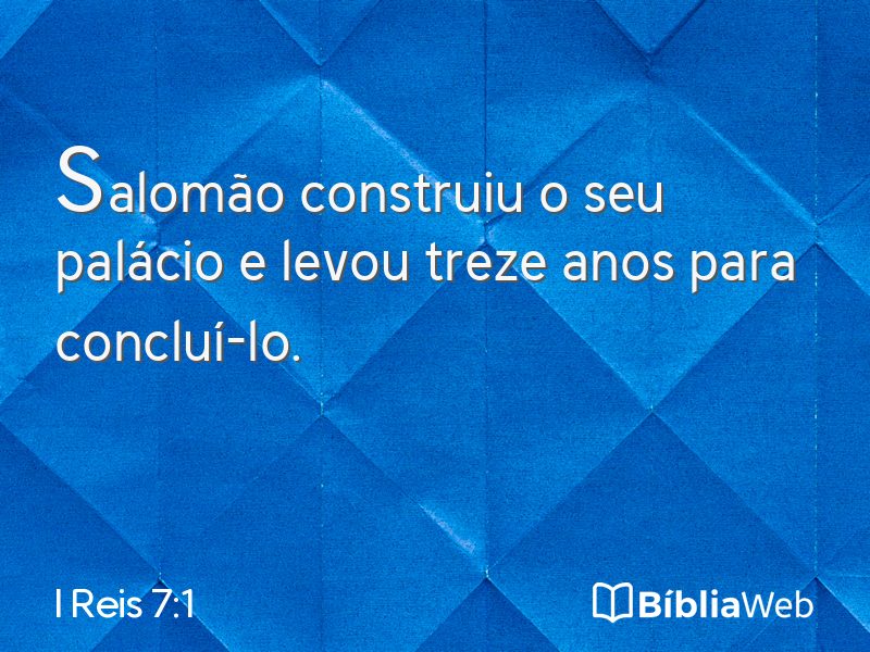 I Reis 7:1 em imagem para compartilhar
