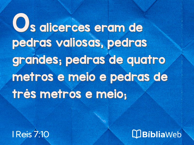 I Reis 7:10 em imagem para compartilhar