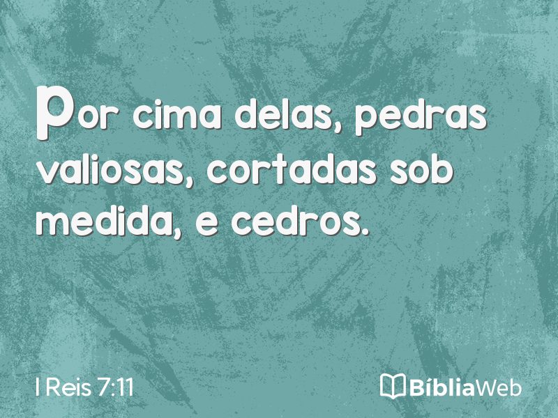 I Reis 7:11 em imagem para compartilhar