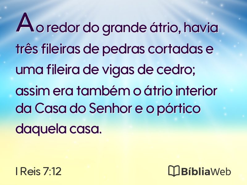 I Reis 7:12 em imagem para compartilhar
