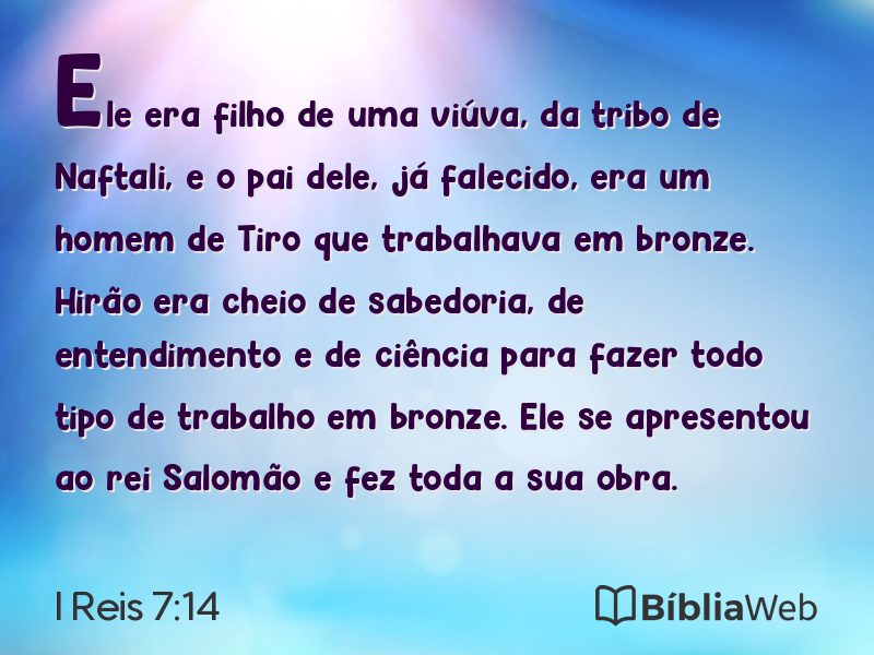 I Reis 7:14 em imagem para compartilhar
