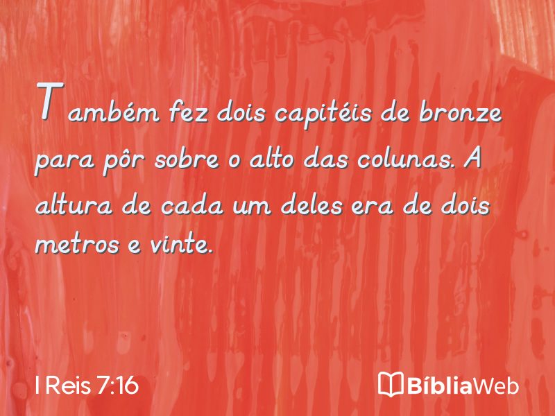 I Reis 7:16 em imagem para compartilhar