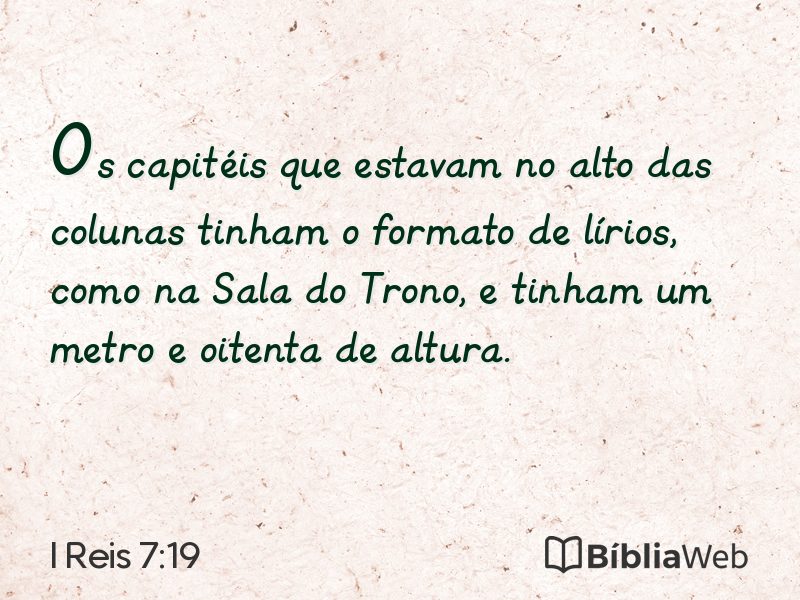 I Reis 7:19 em imagem para compartilhar