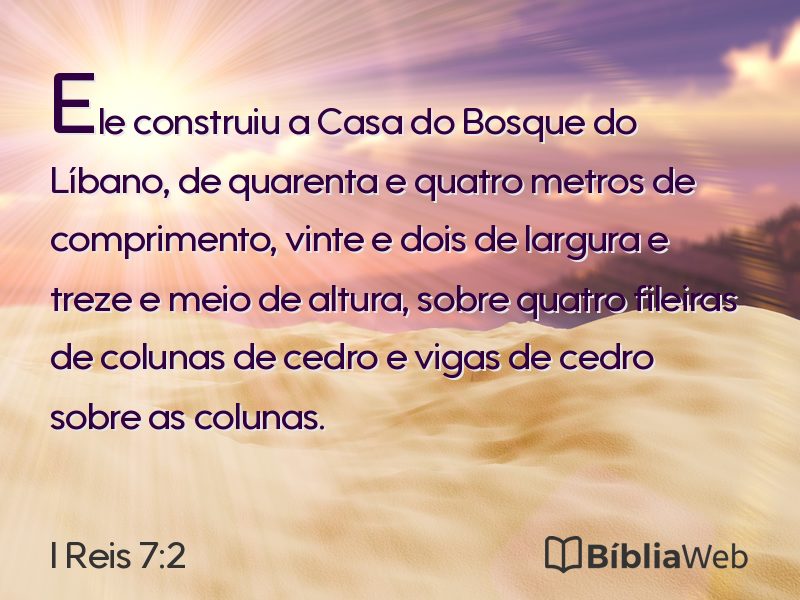 I Reis 7:2 em imagem para compartilhar