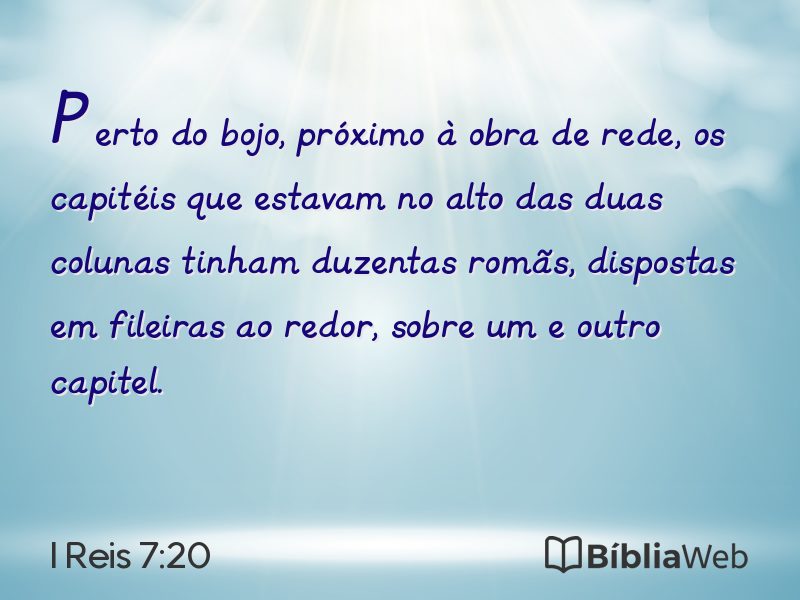 I Reis 7:20 em imagem para compartilhar
