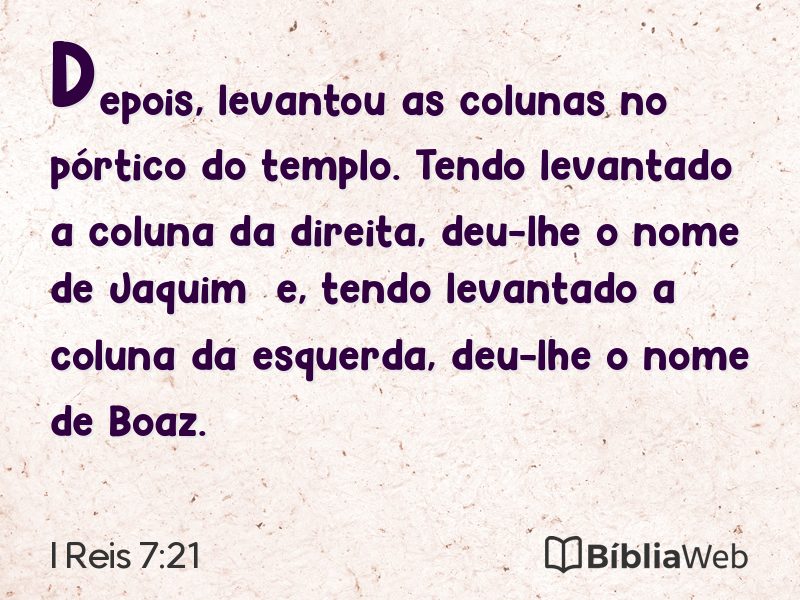 I Reis 7:21 em imagem para compartilhar
