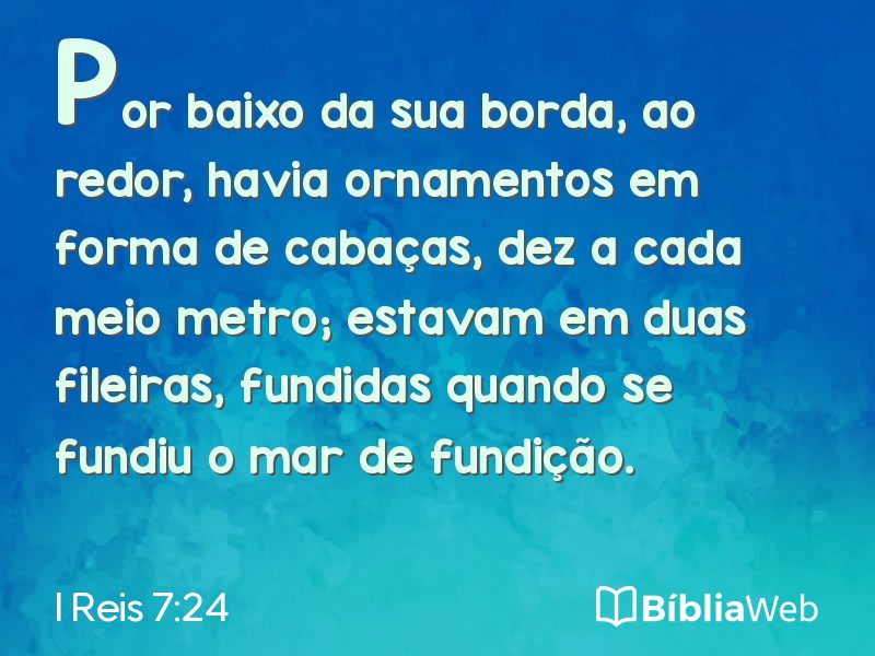I Reis 7:24 em imagem para compartilhar