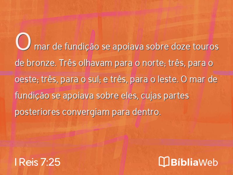 I Reis 7:25 em imagem para compartilhar