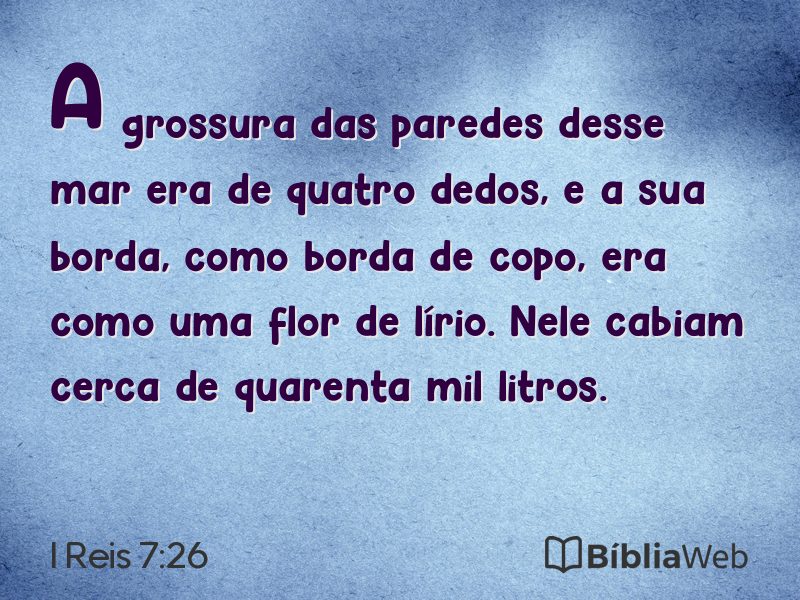 I Reis 7:26 em imagem para compartilhar