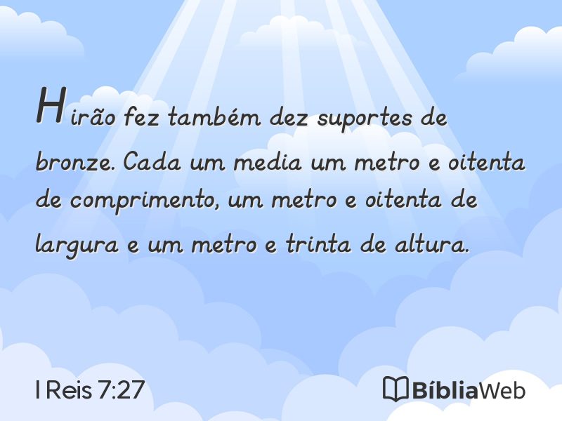 I Reis 7:27 em imagem para compartilhar