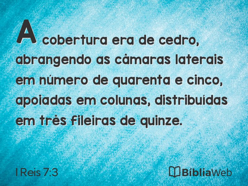 I Reis 7:3 em imagem para compartilhar