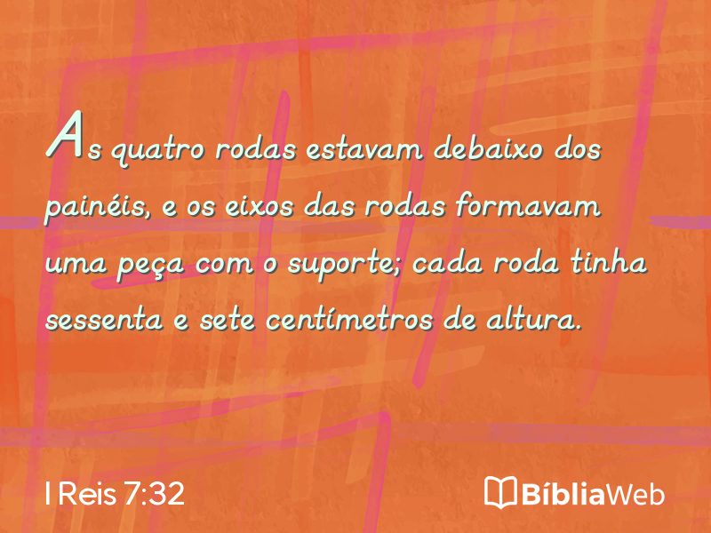 I Reis 7:32 em imagem para compartilhar