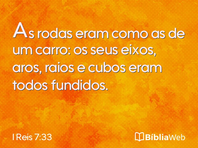 I Reis 7:33 em imagem para compartilhar