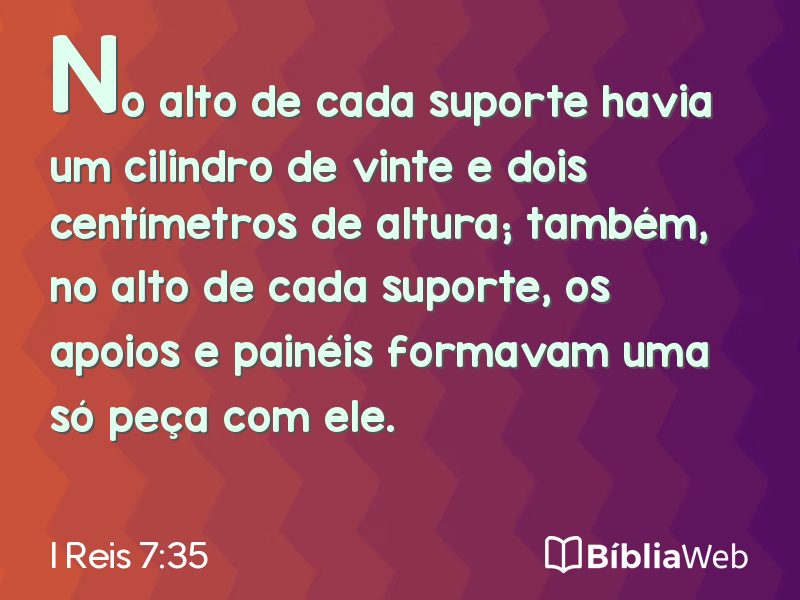 I Reis 7:35 em imagem para compartilhar