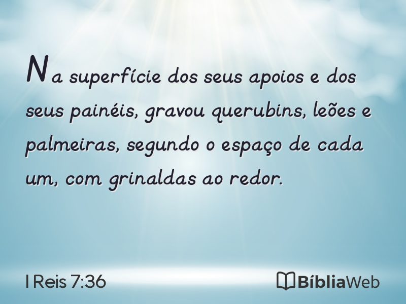 I Reis 7:36 em imagem para compartilhar