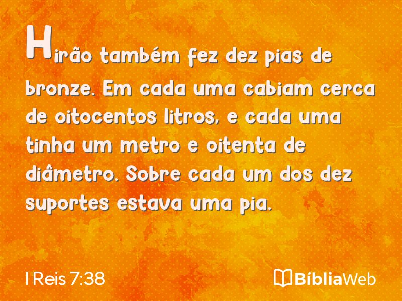 I Reis 7:38 em imagem para compartilhar