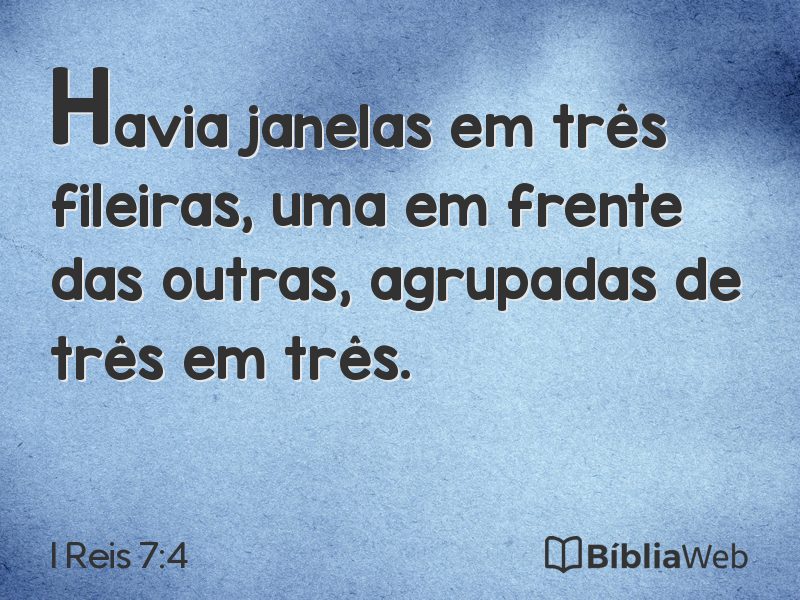 I Reis 7:4 em imagem para compartilhar