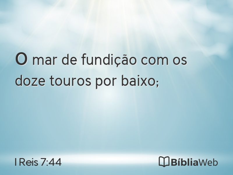 I Reis 7:44 em imagem para compartilhar