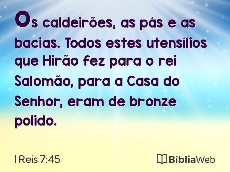 I Reis 7:45 em imagem para compartilhar